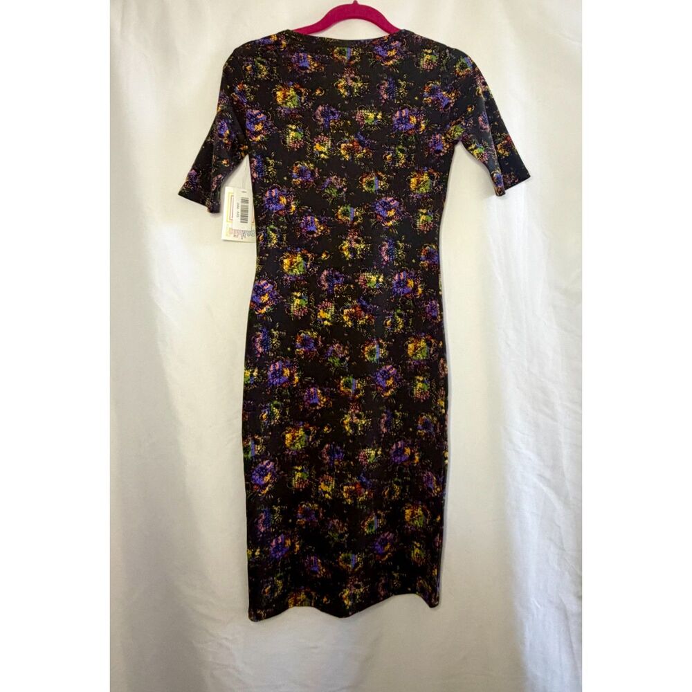 NWT LuLaRoe Julia vibrant multicolor midi dress. Size XXS